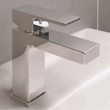 RAK Cubis Mono Basin Mixer Tap with Clicker Waste Chrome