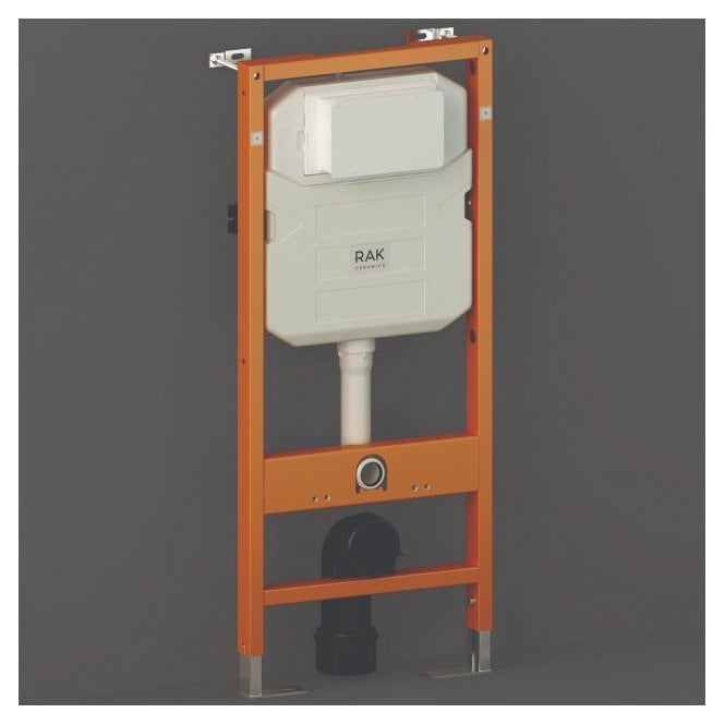 RAK Ceramics RAK Ecofix Concealed Toilet Support Frame and 120mm Concealed Cistern 1140mm High Blue/White