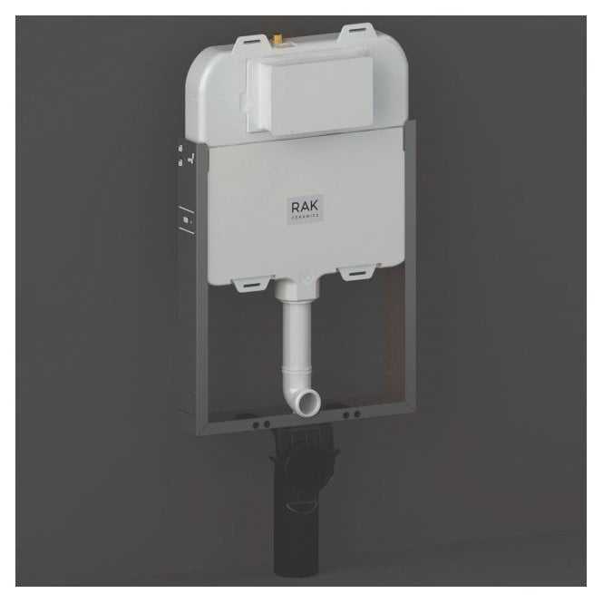 RAK Ceramics RAK Ecofix Slimline Cistern and Metal Frame for Wall Hung WC Unit White