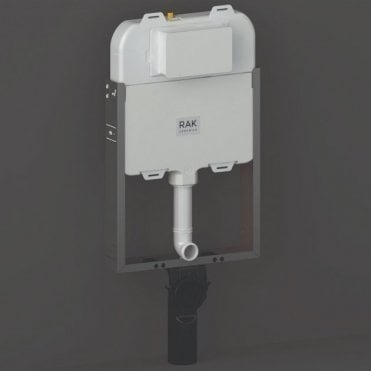 RAK Ecofix Slimline Cistern and Metal Frame for Wall Hung WC Unit White