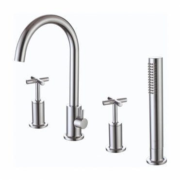 RAK Ella Bath Shower Mixer Tap 4 Tap HolesChrome