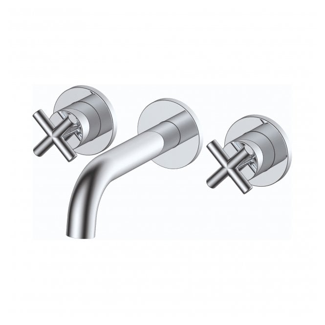 RAK Ceramics RAK Ella Wall Mounted Bath Filler Tap 3 Tap HolesChrome