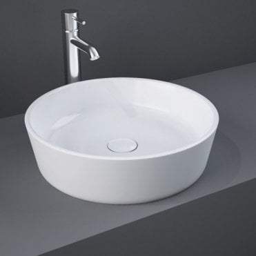 RAK Feeling Round Countertop Basin 420mm Wide 0 Tap HolesWhite