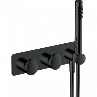 RAK Horizontal Two Outlet Thermostatic Concealed Shower Valve and Handset