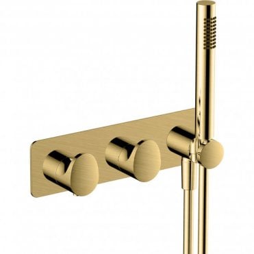 RAK Horizontal Two Outlet Thermostatic Concealed Shower Valve and Handset