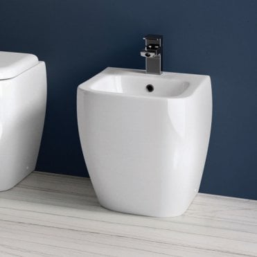 RAK Metropolitan Back To Wall Bidet 1 Tap HoleAlpine White