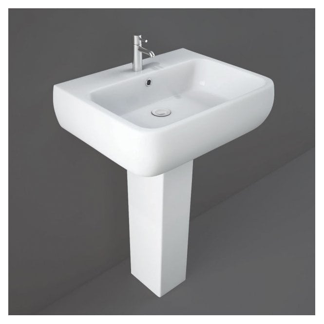 RAK Ceramics RAK Metropolitan Basin Alpine White (Options for size, tap holes and pedestal type)