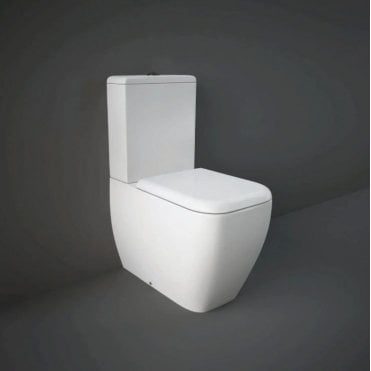 RAK Metropolitan Close Coupled Toilet With Cistern and Soft Close Seat Alpine White