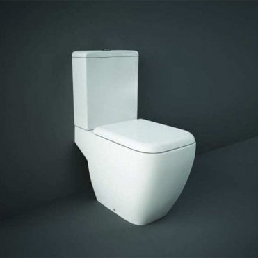 RAK Metropolitan Open Back Close Coupled Toilet with Cistern and Soft Close Seat Alpine White