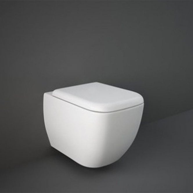 RAK Ceramics RAK Metropolitan Rimless Wall Hung Toilet and Soft Close Seat Alpine White
