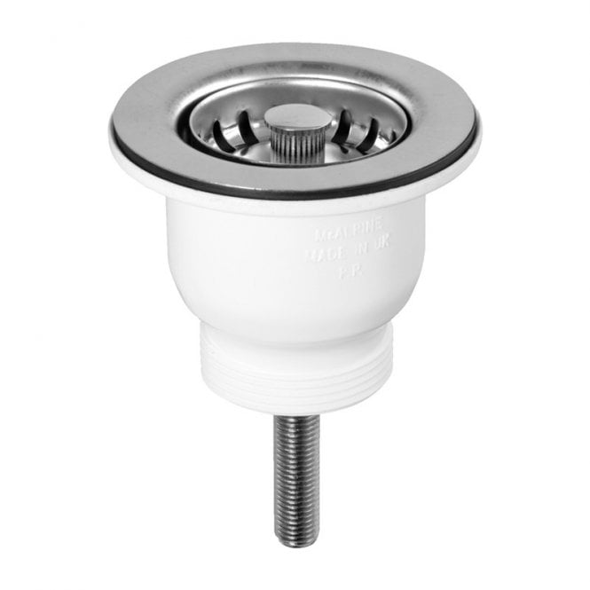 RAK Ceramics RAK Mini Stainless Steel Basket Strainer Waste with Stem ball Plug Chrome