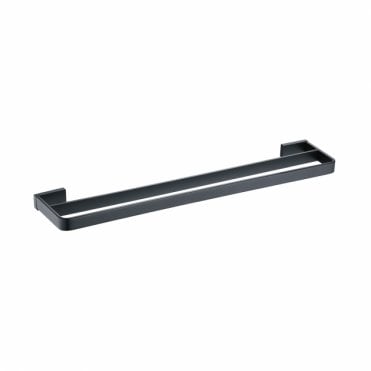 RAK Moon Black Double Towel Rail Matt Black
