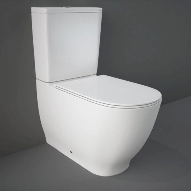 RAK Ceramics RAK Moon Closed Back Close Coupled Toilet With Cistern and Soft Close Seat White