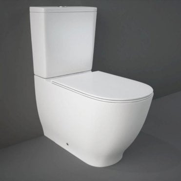RAK Moon Closed Back Close Coupled Toilet With Cistern and Soft Close Seat White