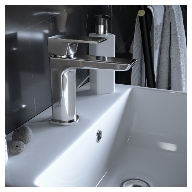 RAK Ceramics RAK Moon Mini Mono Basin Mixer Tap with Clicker Waste
