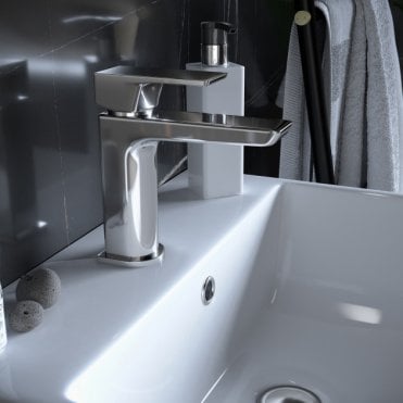 RAK Moon Mini Mono Basin Mixer Tap with Clicker Waste