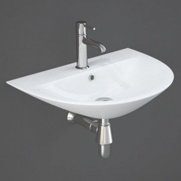 RAK Morning 500mm Wall Hung Basin 1 Tap HoleWhite