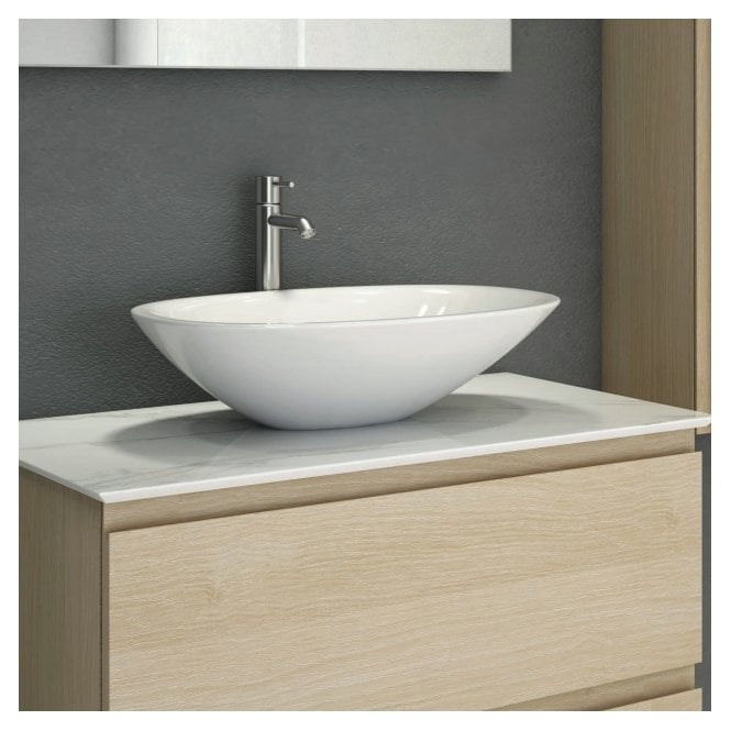 RAK Ceramics RAK Morning 540mm Sit On Countertop Basin 0 Tap HolesWhite