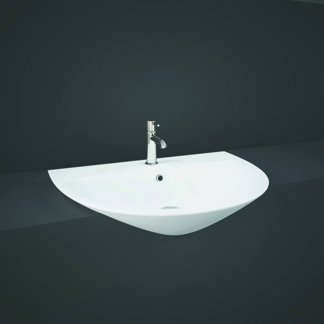 RAK Ceramics RAK Morning 550mm Semi Recessed Basin 1 Tap HoleWhite