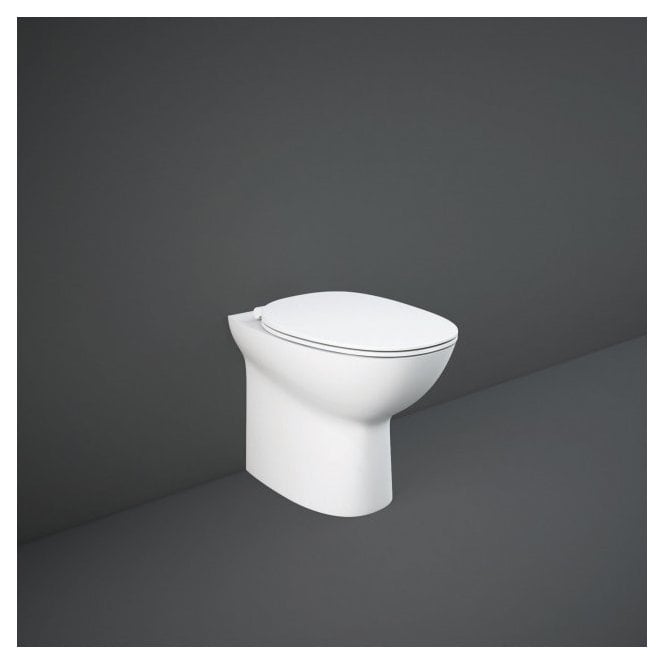 RAK Ceramics RAK Morning Rimless Back To Wall Toilet With Soft Close Seat White