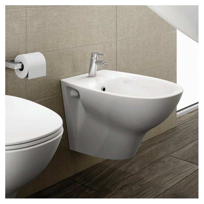 RAK Ceramics RAK Morning Wall Hung Bidet 1 Tap HoleWhite