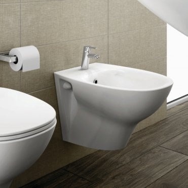 RAK Morning Wall Hung Bidet 1 Tap HoleWhite