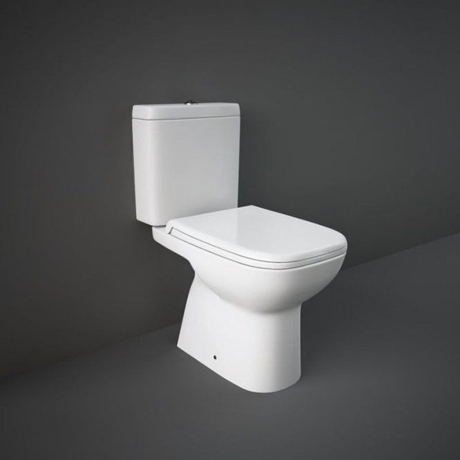 RAK Ceramics RAK Origin Open Back Close Coupled Toilet With Cistern and Soft Close Seat White