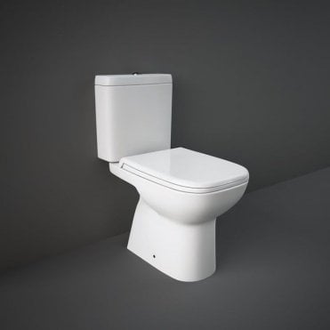 RAK Origin Open Back Close Coupled Toilet With Cistern and Soft Close Seat White