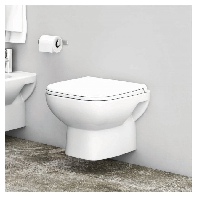 RAK Ceramics RAK Origin Wall Hung Toilet With Urea Soft Close Seat White