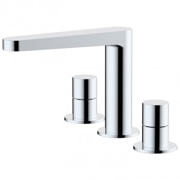 Rak Petit Round 3 Hole Deck Mounted Basin Mixer Tap