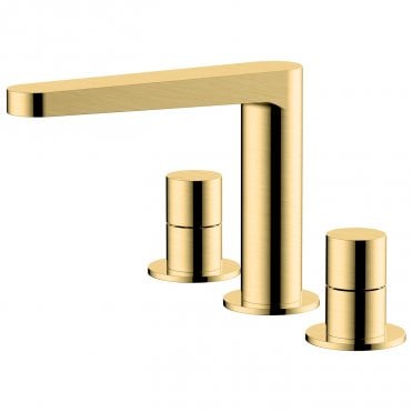 Rak Petit Round 3 Hole Deck Mounted Basin Mixer Tap