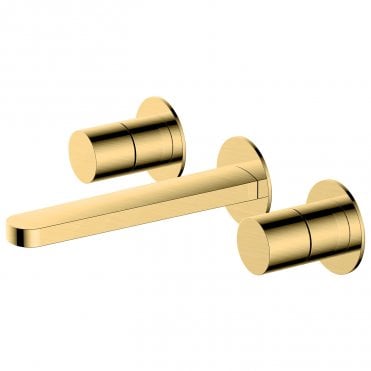 Rak Petit Round 3 Hole Wall Mounted Basin Mixer Tap