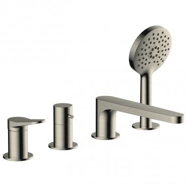Rak Petit Round 4 Hole Deck Mounted Bath Shower Mixer Tap