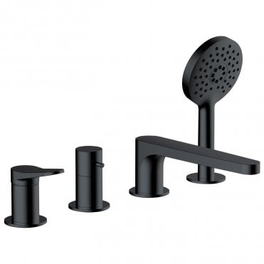 Rak Petit Round 4 Hole Deck Mounted Bath Shower Mixer Tap