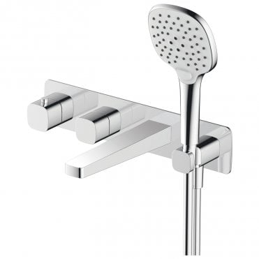 RAK Petit Square 2 outlet Wall Mounted Thermostatic Bath Shower Mixer