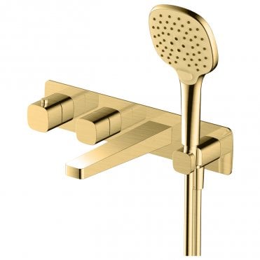 RAK Petit Square 2 outlet Wall Mounted Thermostatic Bath Shower Mixer