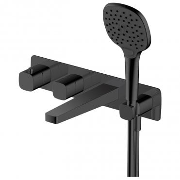 RAK Petit Square 2 outlet Wall Mounted Thermostatic Bath Shower Mixer