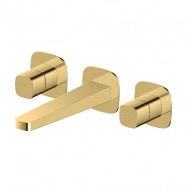 RAK Petit Square 3 Hole Wall Mounted Basin Mixer Tap