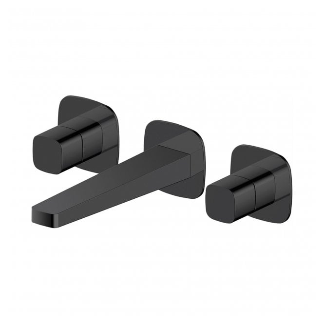 RAK Ceramics RAK Petit Square 3 Hole Wall Mounted Basin Mixer Tap