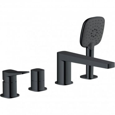 RAK Petit Square 4 Hole Deck Mounted Bath Shower Mixer Tap