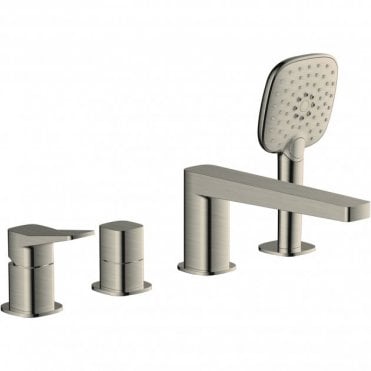 RAK Petit Square 4 Hole Deck Mounted Bath Shower Mixer Tap