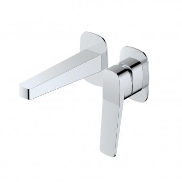 RAK Petit Square Wall Mounted Single Lever Basin Mixer Tap