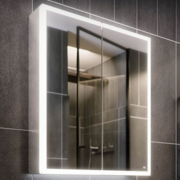 RAK Pisces 2 Door Illuminated LED Mirror Cabinet 700mm x 600mm