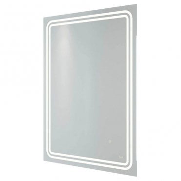 RAK Pluto Portrait Illuminated LED Mirror with Switch and Demister Pad 800mm x 600mm