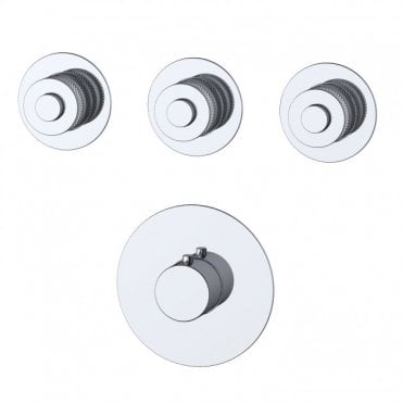 RAK Prima Tech 3Outlet Concealed Thermostatic Shower Chrome