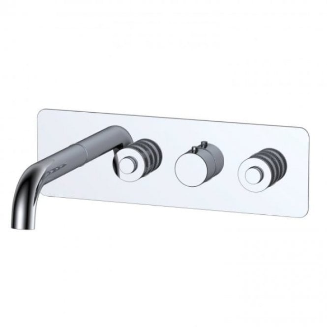RAK Ceramics RAK Prima Tech Two Outlet Concealed Thermostatic Bath Shower with Back Plate Chrome