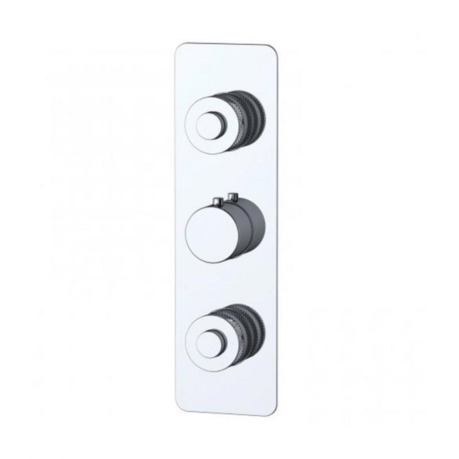 RAK Ceramics RAK Prima Tech Two Outlet Concealed Thermostatic Shower with Back Plate Chrome