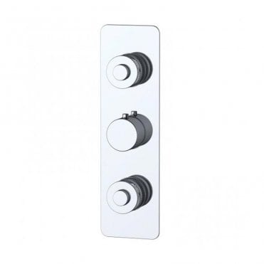 RAK Prima Tech Two Outlet Concealed Thermostatic Shower with Back Plate Chrome