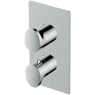 RAK Rectangular One Outlet Thermostatic Concealed Shower Valve and Dual Lever Handle