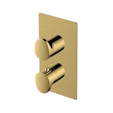 RAK Rectangular One Outlet Thermostatic Concealed Shower Valve and Dual Lever Handle